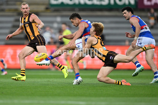 AFL 2025 AAMI Community Series - Hawthorn v Western Bulldogs - A-57610641