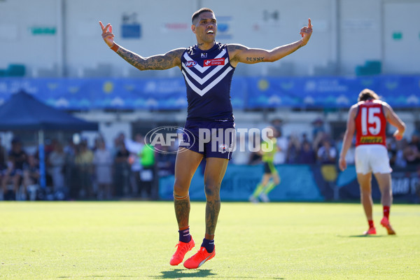 AFL 2025 AAMI Community Series - Fremantle v Melbourne - A-57637215