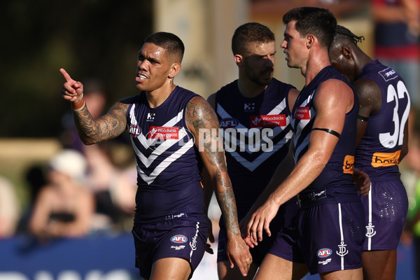 AFL 2025 AAMI Community Series - Fremantle v Melbourne - A-57639271