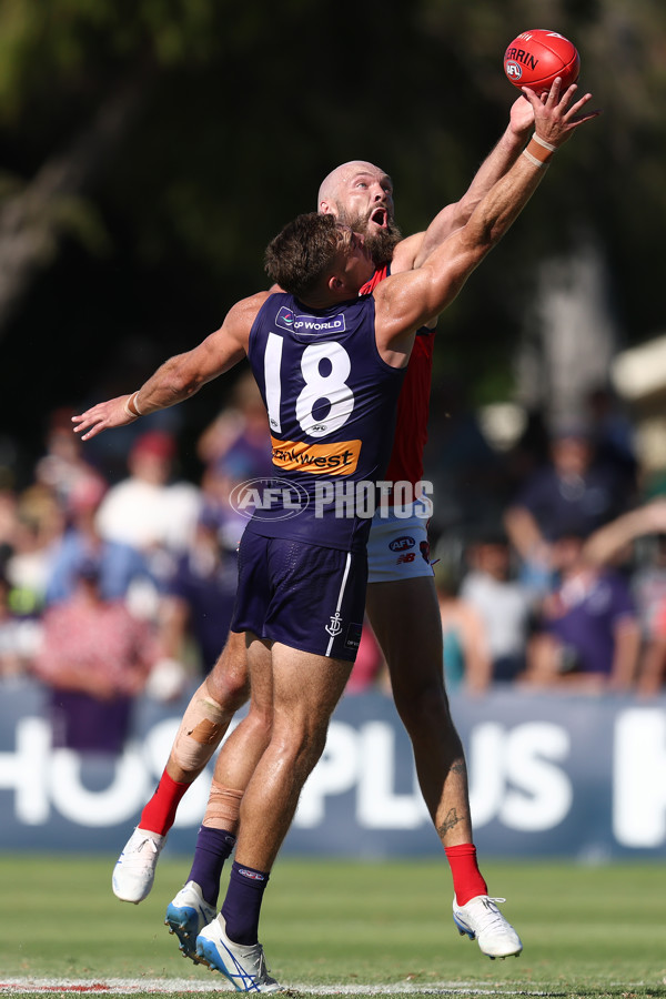 AFL 2025 AAMI Community Series - Fremantle v Melbourne - A-57640237