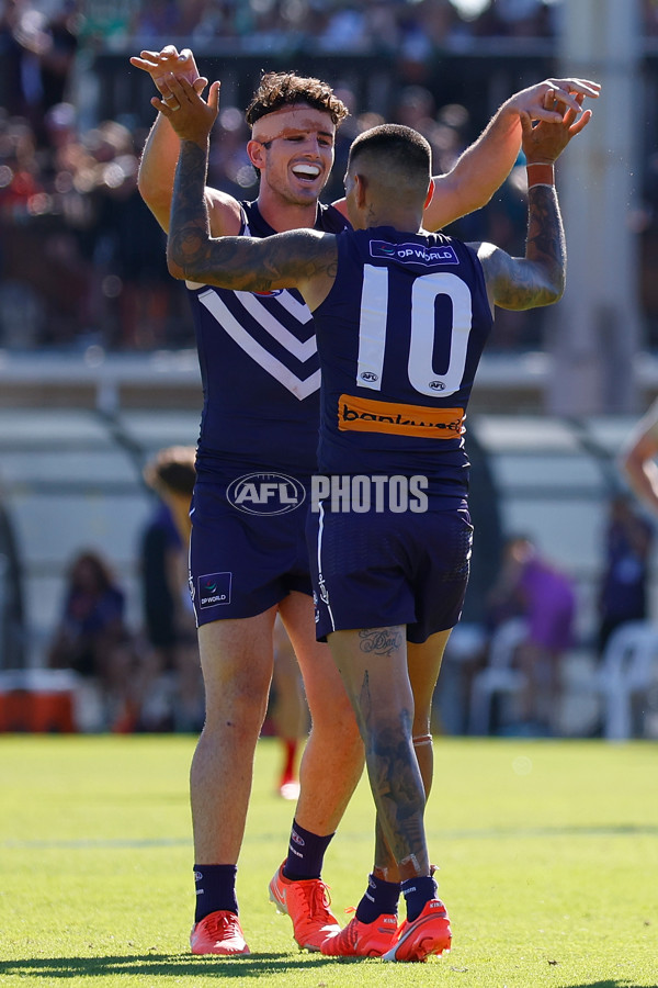 AFL 2025 AAMI Community Series - Fremantle v Melbourne - A-57641964