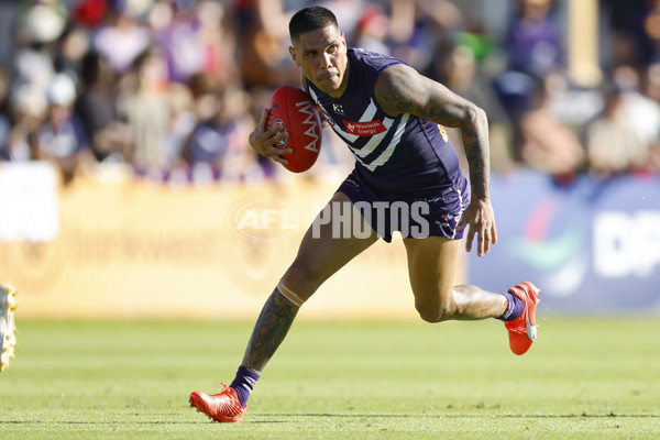 AFL 2025 AAMI Community Series - Fremantle v Melbourne - A-57645320