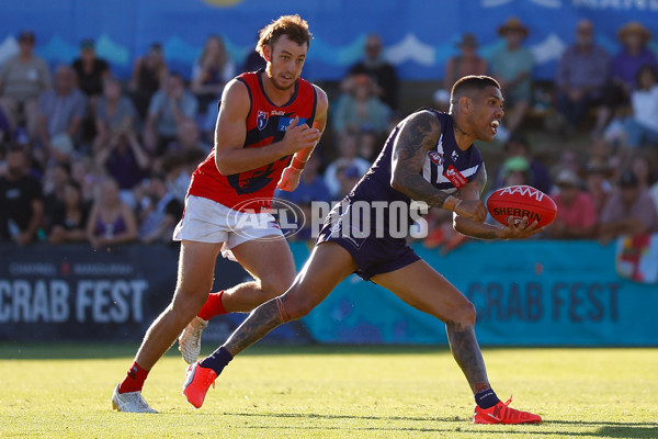 AFL 2025 AAMI Community Series - Fremantle v Melbourne - A-57645334