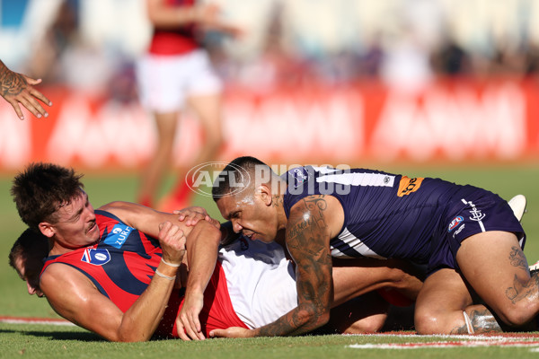 AFL 2025 AAMI Community Series - Fremantle v Melbourne - A-57661628