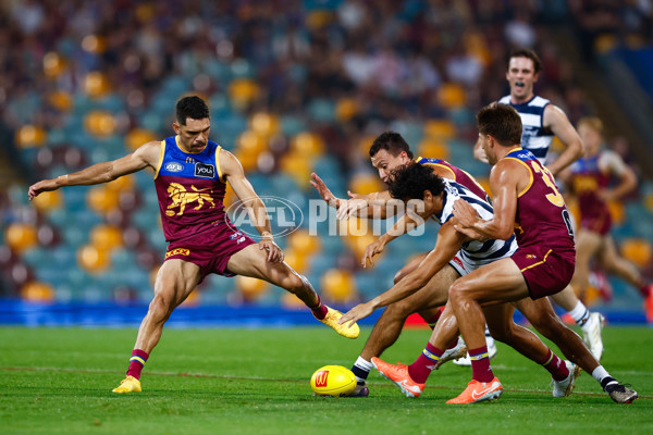 AFL 2025 Round 03 - Brisbane v Geelong - A-58199291