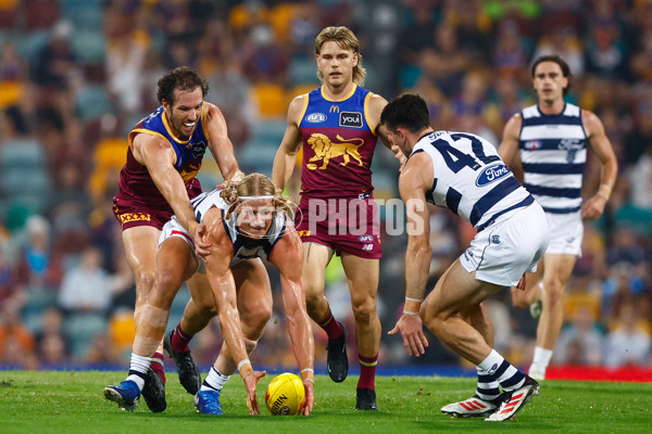 AFL 2025 Round 03 - Brisbane v Geelong - A-58199295