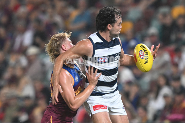 AFL 2025 Round 03 - Brisbane v Geelong - A-58202194