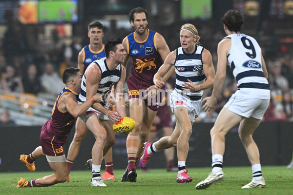 AFL 2025 Round 03 - Brisbane v Geelong - A-58202197