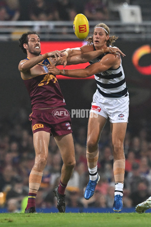 AFL 2025 Round 03 - Brisbane v Geelong - A-58202223