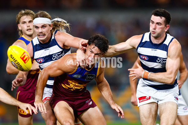 AFL 2025 Round 03 - Brisbane v Geelong - A-58204730