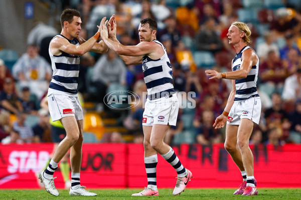 AFL 2025 Round 03 - Brisbane v Geelong - A-58205050