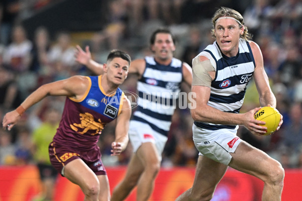 AFL 2025 Round 03 - Brisbane v Geelong - A-58210676