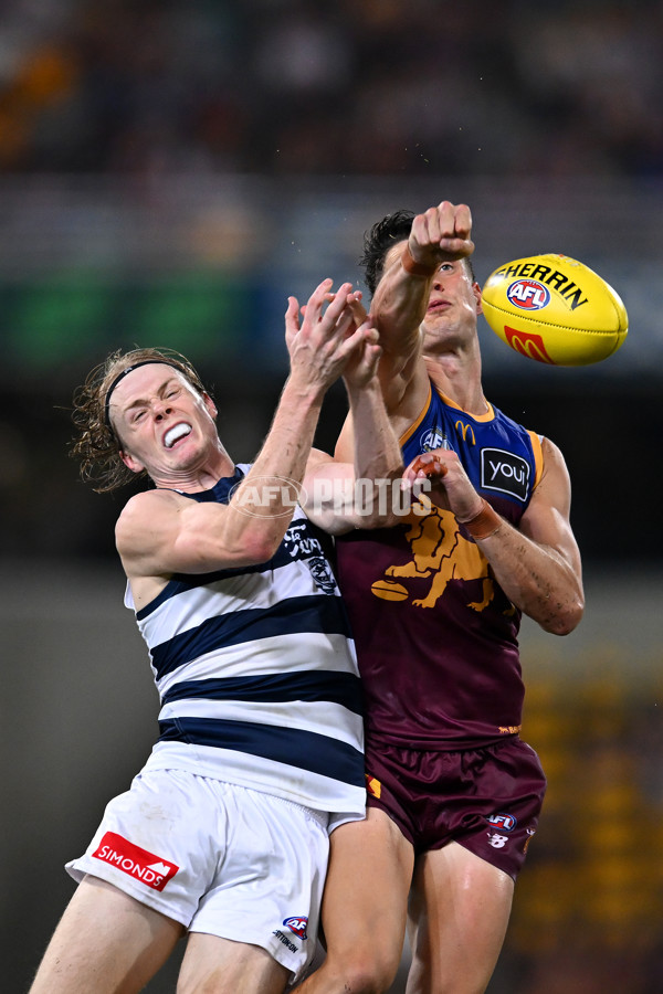 AFL 2025 Round 03 - Brisbane v Geelong - A-58210688