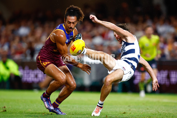 AFL 2025 Round 03 - Brisbane v Geelong - A-58215398