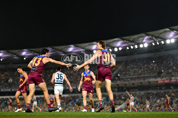 AFL 2025 Round 03 - Brisbane v Geelong - A-58221229