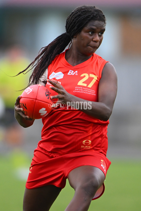 Marsh AFL National Development Championships U16 Girls 2025 - Gold Coast Suns Academy v Victoria Metro - A-58471103