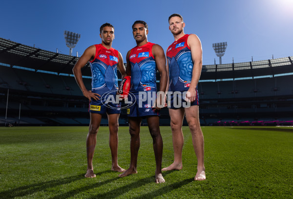 AFL 2025 Portraits - Melbourne Indigenous Guernsey - A-59596706