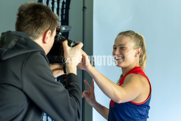 AFLW 2025 Media - Melbourne Team Photo Day - A-60443737