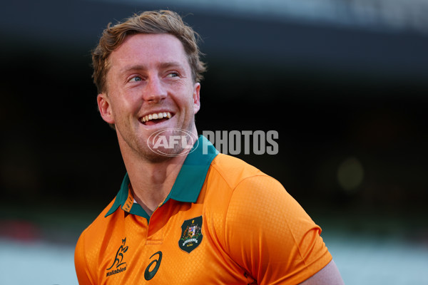 AFL 2025 Media - Australian Wallabies and Essendon Bombers Media Opportunity - A-60708285