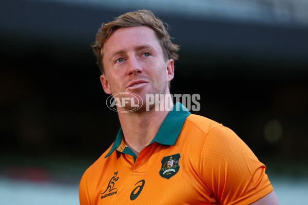 AFL 2025 Media - Australian Wallabies and Essendon Bombers Media Opportunity - A-60708298