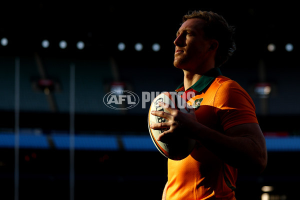 AFL 2025 Media - Australian Wallabies and Essendon Bombers Media Opportunity - A-60708319