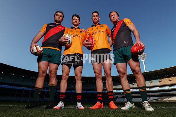 AFL 2025 Media - Australian Wallabies and Essendon Bombers Media Opportunity - A-60708333