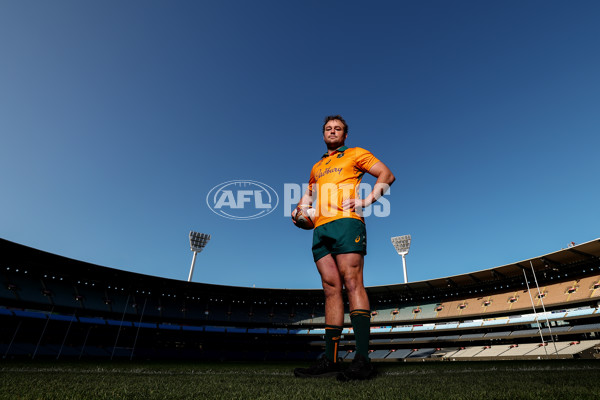 AFL 2025 Media - Australian Wallabies and Essendon Bombers Media Opportunity - A-60709111