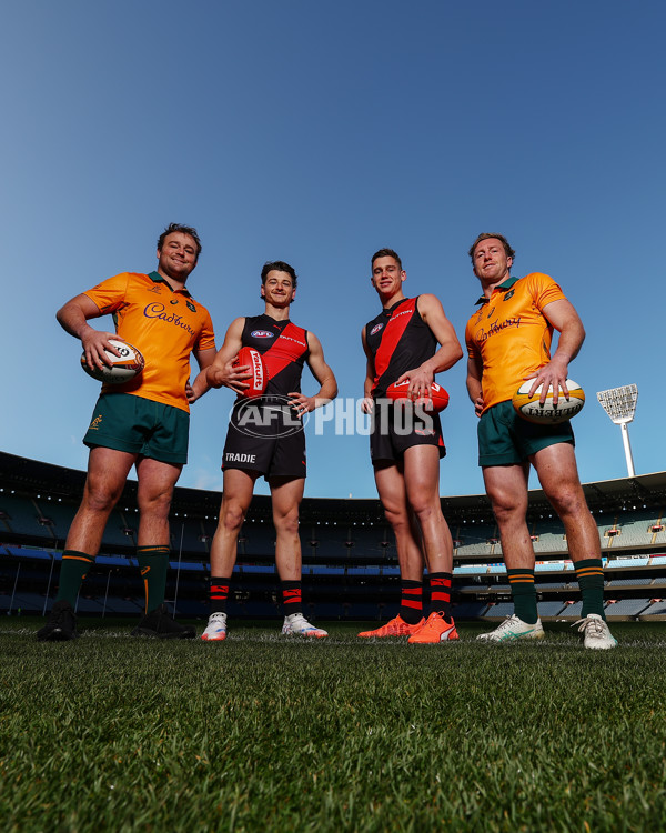 AFL 2025 Media - Australian Wallabies and Essendon Bombers Media Opportunity - A-60709112
