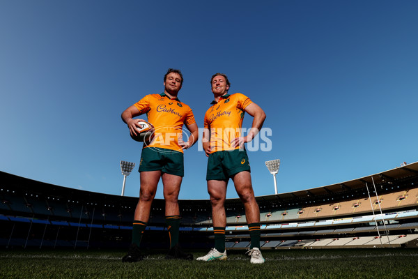 AFL 2025 Media - Australian Wallabies and Essendon Bombers Media Opportunity - A-60709123