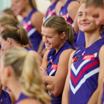 AFLW 2025 Media - Fremantle Team Photo Day